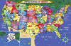 U S Map Floor Puzzle - 48 Pieces - DISC