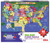 U S Map Floor Puzzle - 48 Pieces - DISC