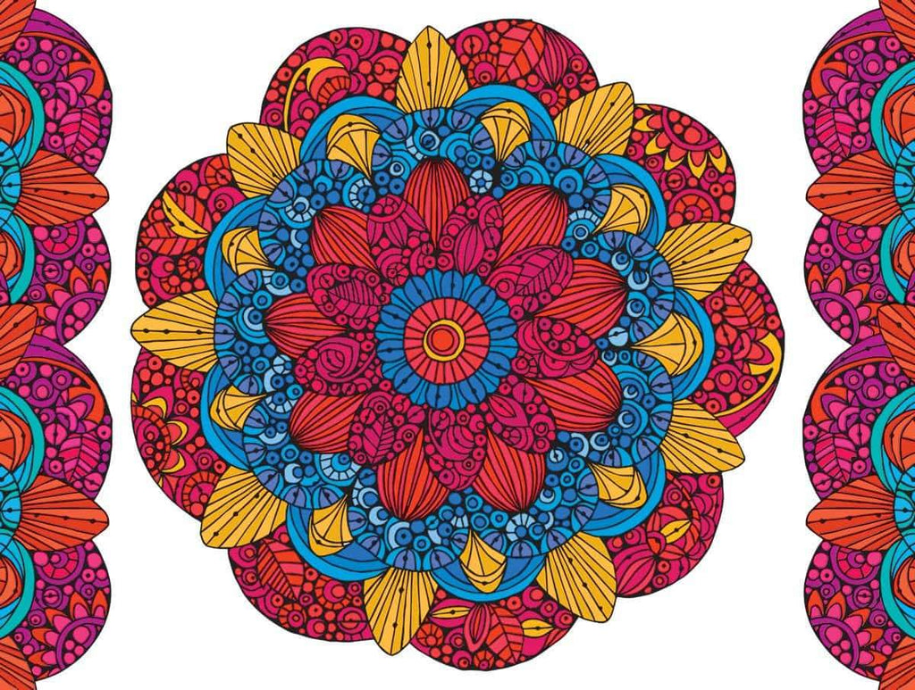 Mandala Coloring Puzzle - 300 Piece Coloring Jigsaw Puzzle