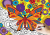 June Butterfly Coloring Puzzle - 300 Piece Coloring Jigsaw Puzzle