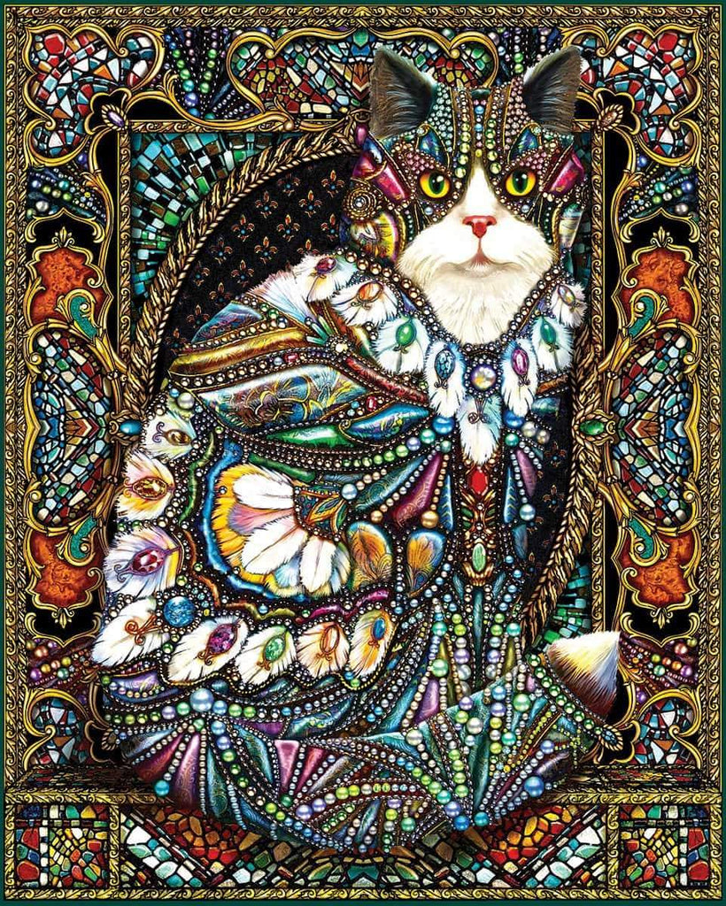 Jeweled Cat- 1000 Pieces