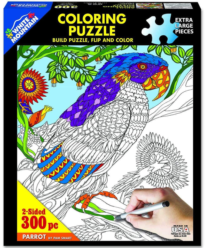 Parrot Coloring Puzzle - 300 Piece Coloring Puzzle