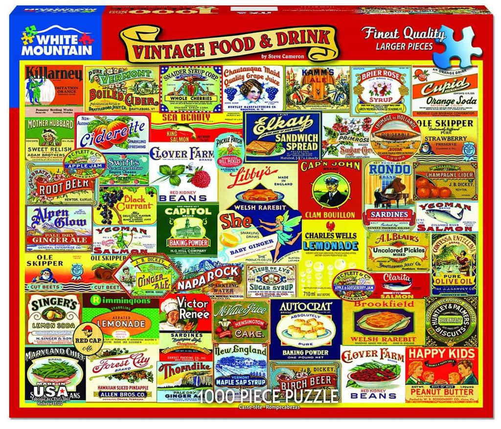Vintage Food & Drink - 1000 Pieces - DISC