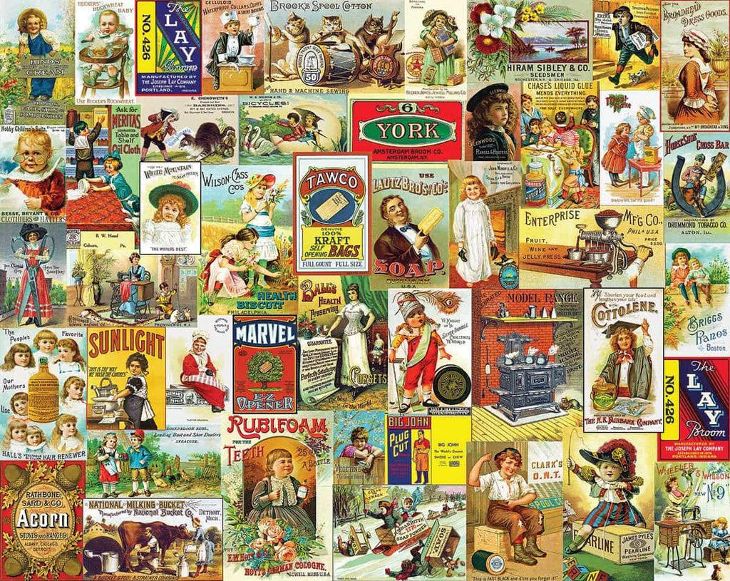 Antique Advertising - 1000 Pieces - DISC