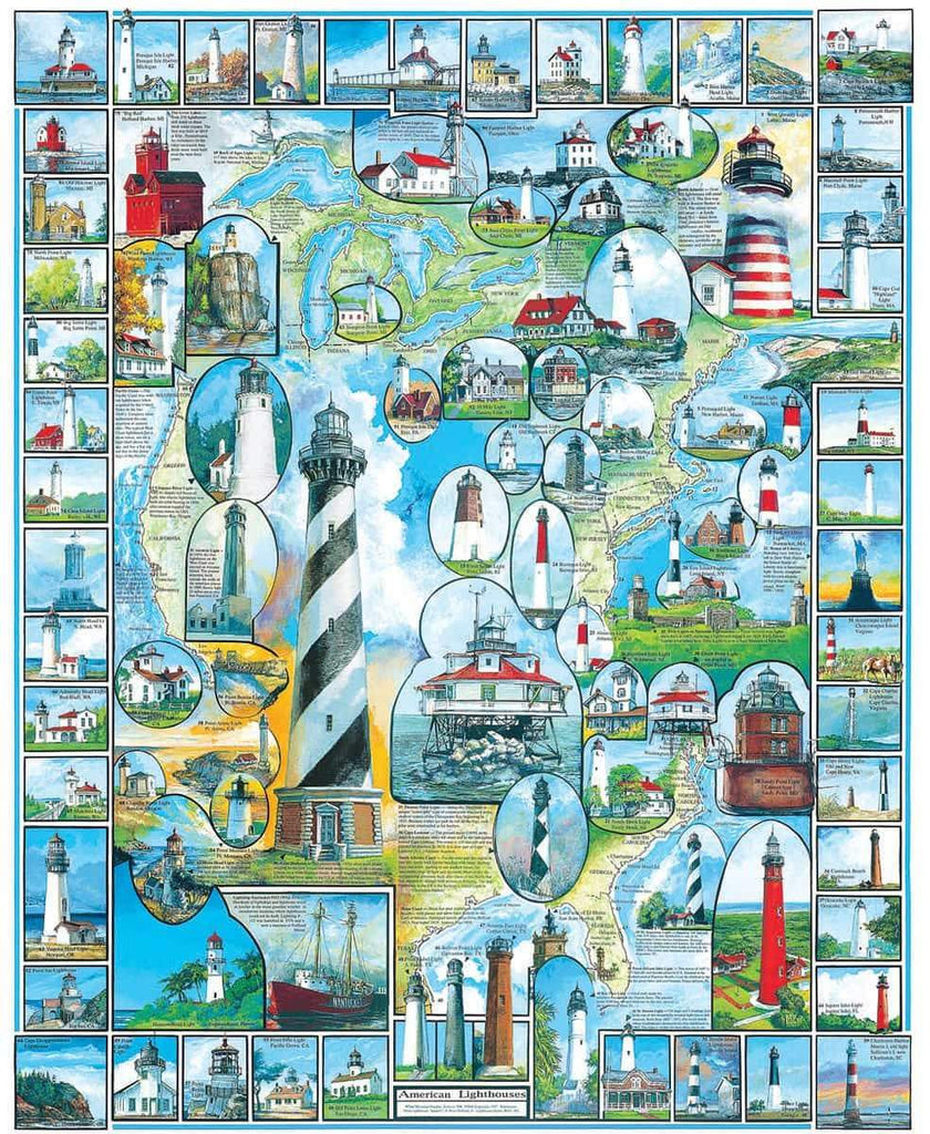 American Lighthouses - 1000 Pieces