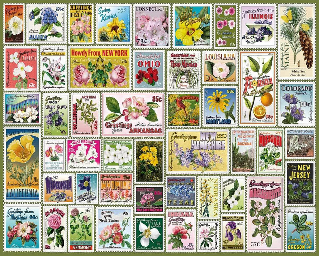 State Flower Stamps - 1000 Pieces