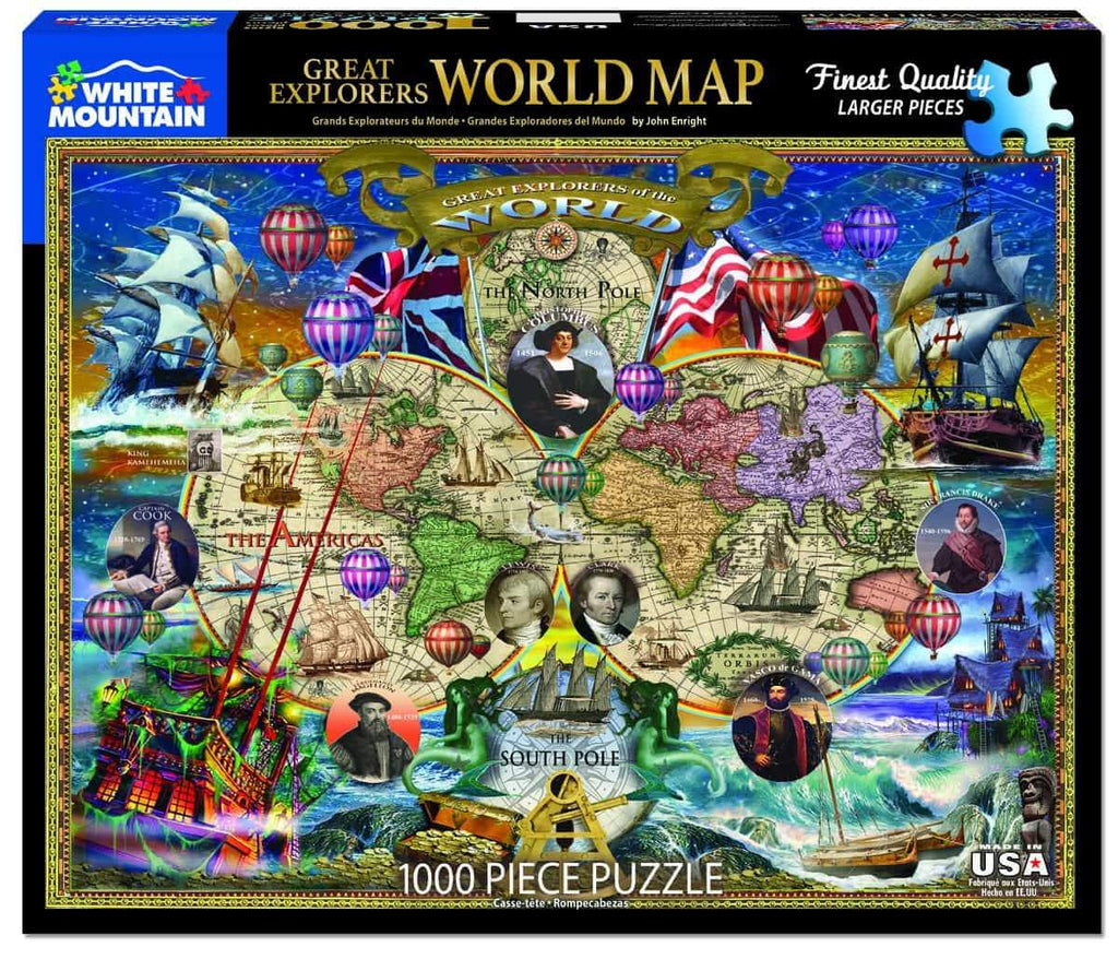 Great Explorers World Map - 1000 Pieces