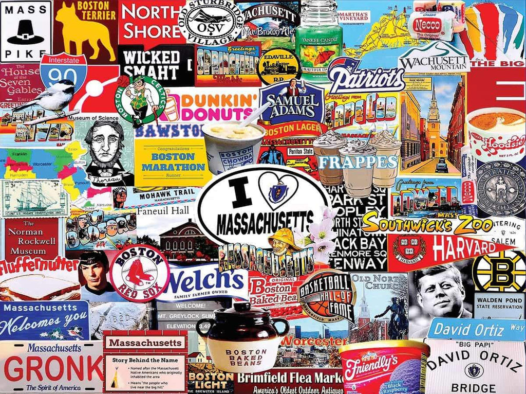 I Love Massachusetts - 1000 Pieces