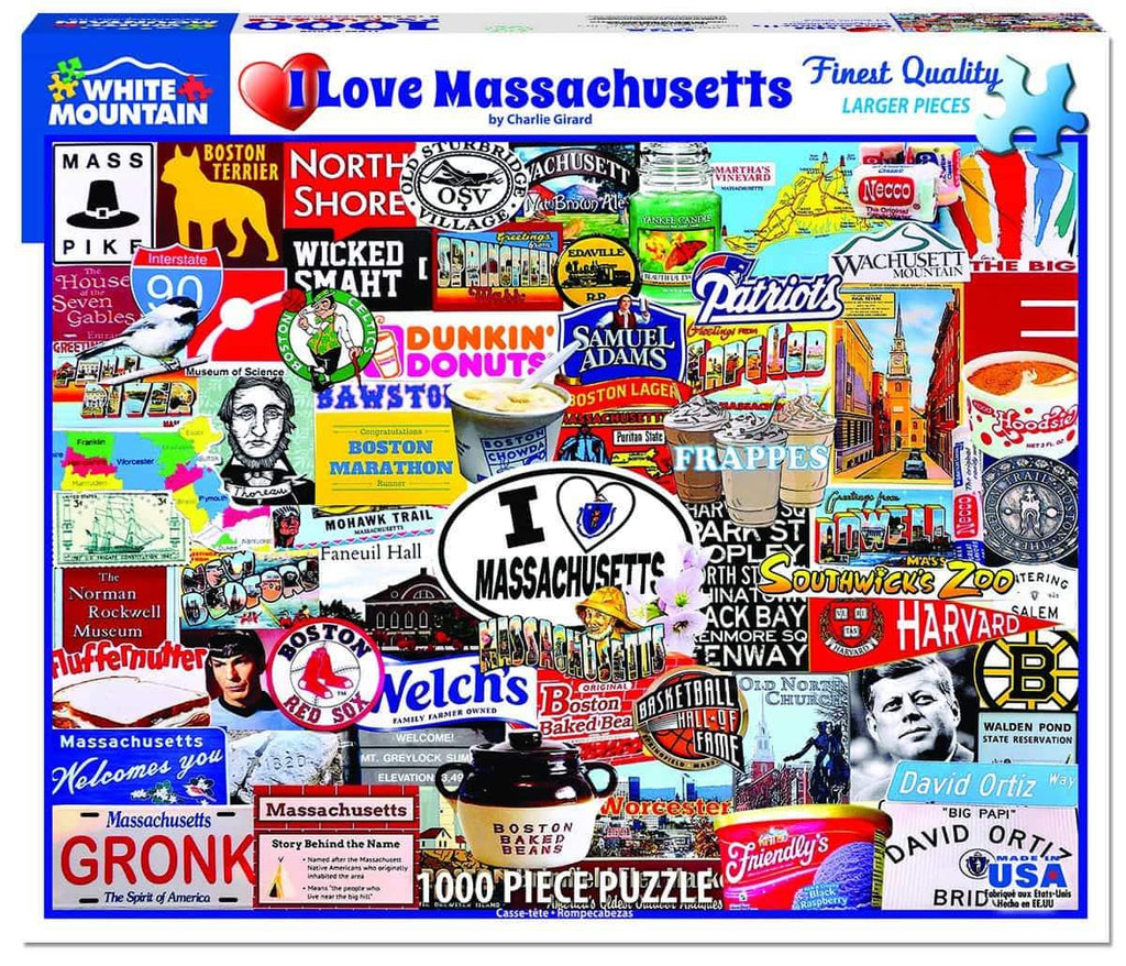 I Love Massachusetts - 1000 Pieces