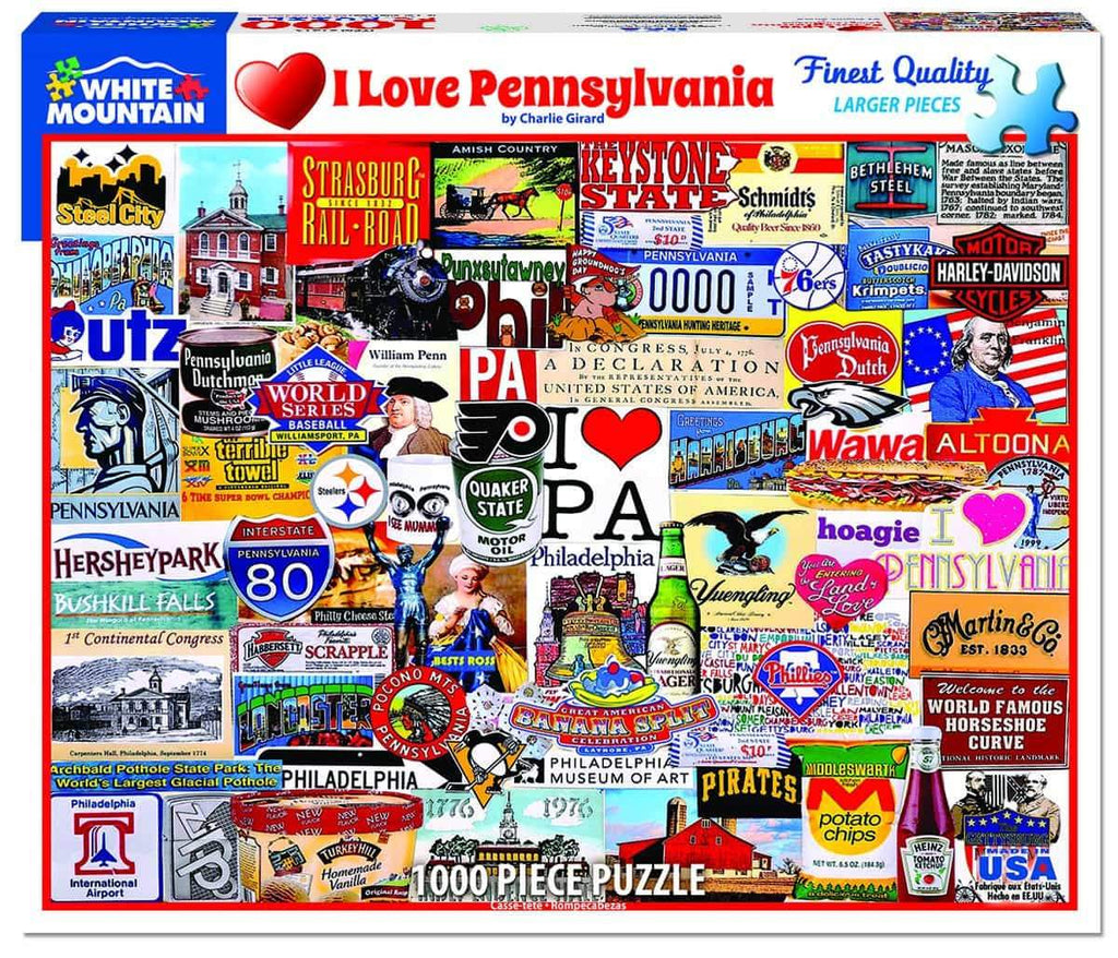 I Love Pennsylvania - 1000 Pieces