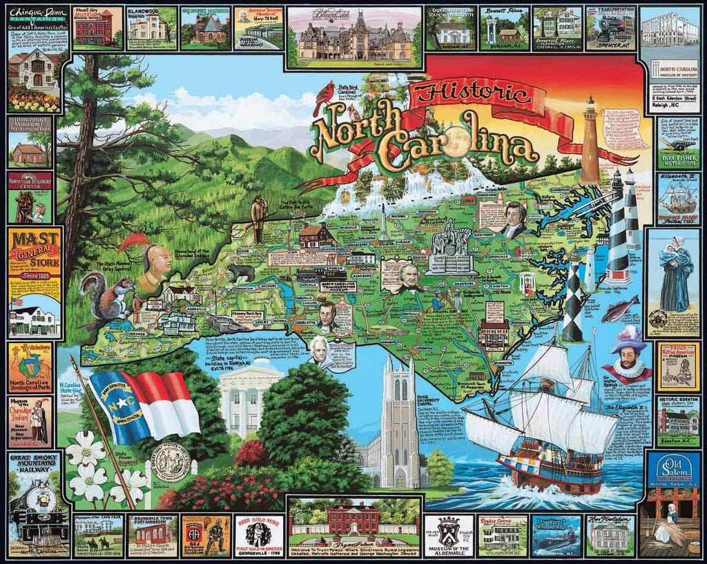 Historic North  Carolina - 1000 Pieces