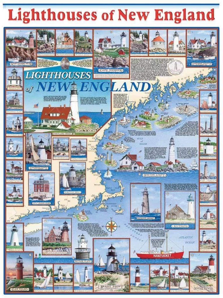 New England Lighthouses - 1000 Pieces