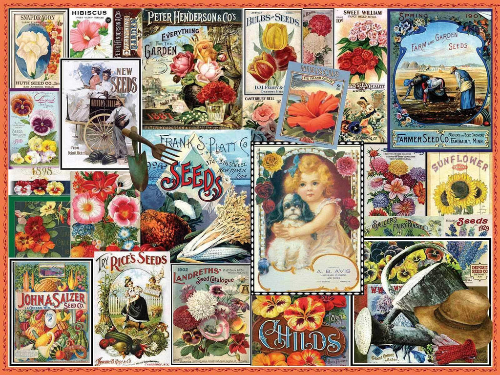 Vintage Flower Seeds - 550 Pieces - DISC