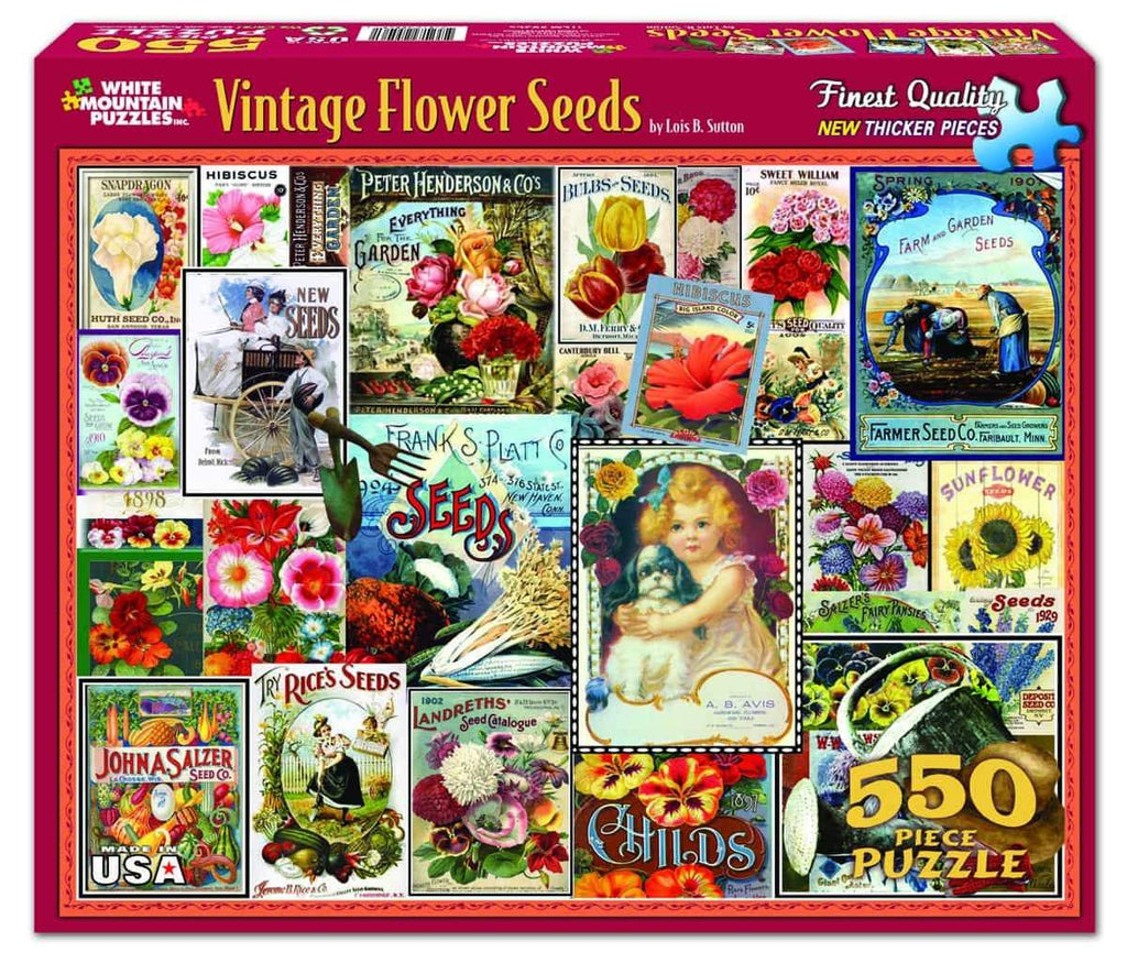 Vintage Flower Seeds - 550 Pieces - DISC